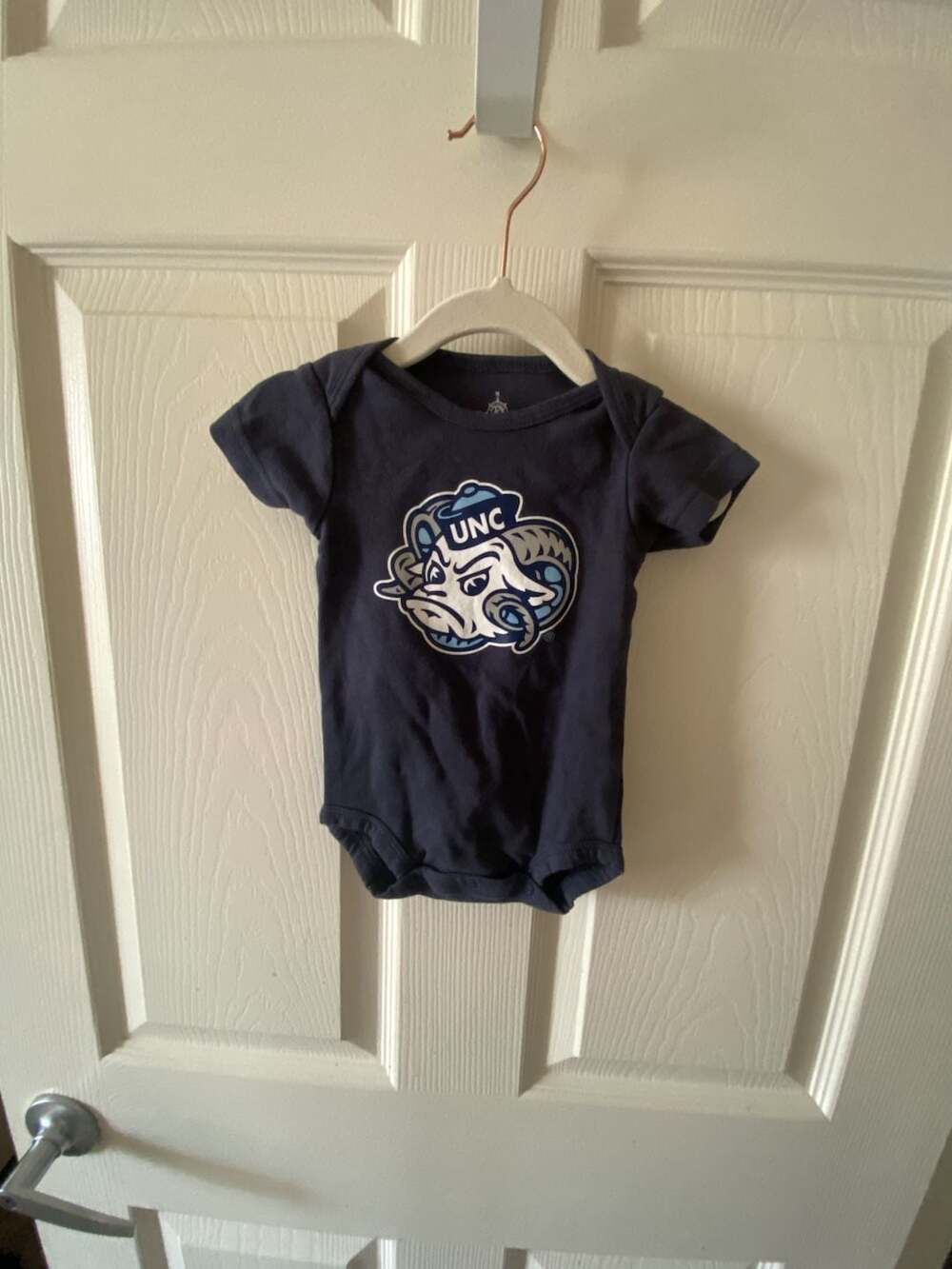 Creative Knitwear UNC Tar Heels Rameses Infant Bodysuit Size 0-3 Months